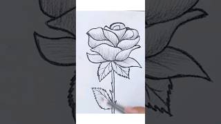 How to draw a rose #drawingshorts #shorts