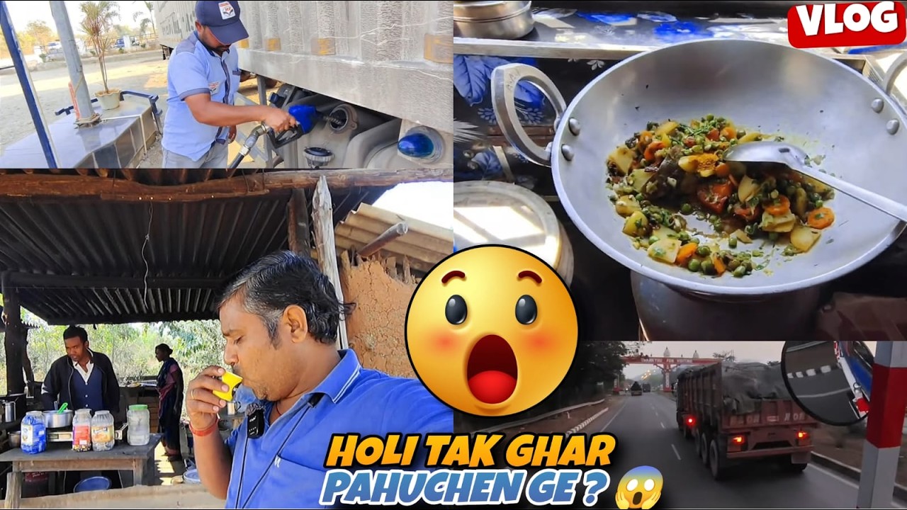 Holi Mein Ghar Pahuch Payenge? 😱 | Odisha to Mumbai Ka Safar | Cooking in Truck | #holi #truck #vlog
