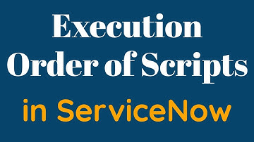 What is Execution Order of Scripts in ServiceNow