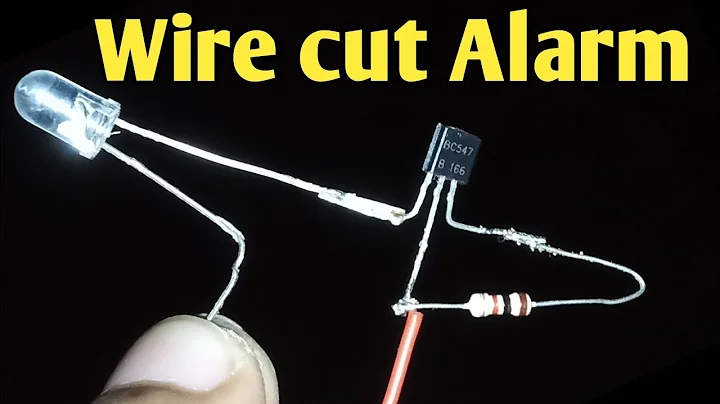 How to Make Wire Break Alarm Circuit || Wire cut Alarm device using bc547 Transistor