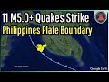 Philippines Earthquake Update: 11 M5+ Quakes Strike Plate Boundary π