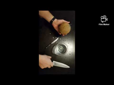 როგორ გავხსნათ ქოქოსი. как открыть кокос.