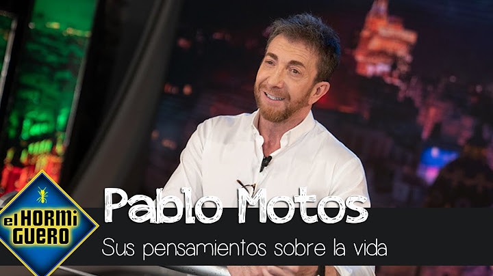 La reflexión de Pablo Motos: "La preocupación nunca cura, pero te roba la vida" - El Hormiguero