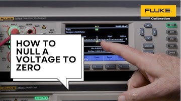 How to Null a Voltage to Zero on your 8588A Reference Multimeter with a 5560A Calibrator