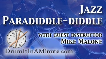 Jazz paradiddle-diddle jazz drumset fill lesson: with guest instructor Mike Malone