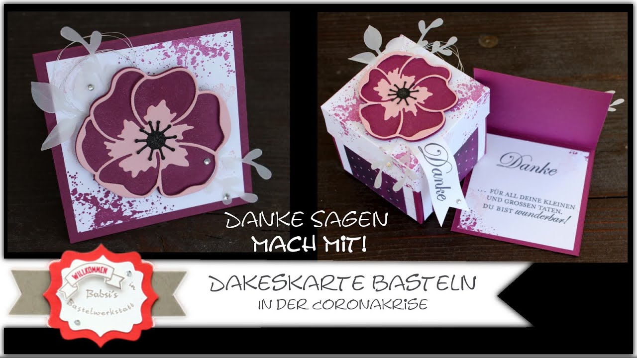 Dankeskarte Basteln Danke In Der Coronakrise Basteln Stampin Up Danke Sagen Mach Mit Youtube