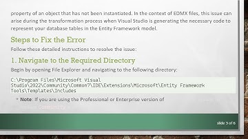 Resolving the NullReferenceException Error When Importing Tables into EDMX
