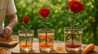 Don't throw away the Carrot Peels! This way your roses will unexpectedly take root and bloom.