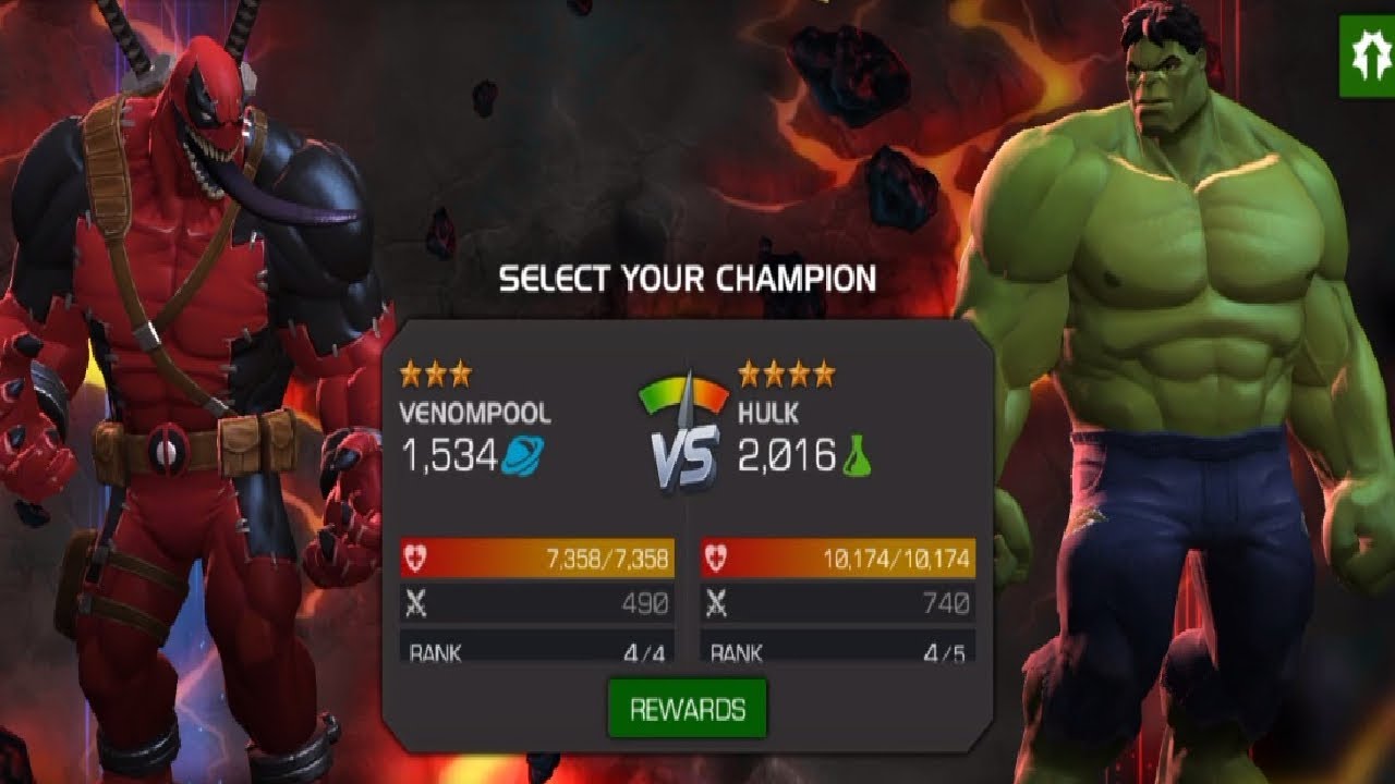 Venompool Vs Hulk - EPIC BATTLE MARVEL SUPERHEROES MARVEL Contest of Champions Super Hero Fighting