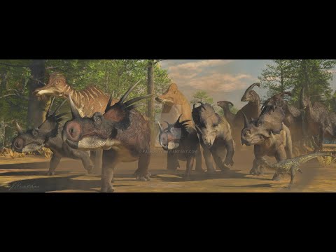Dinosaur Stampede Out Of The Forest Soundscape