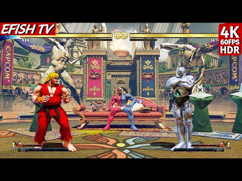 Ken vs Seth (Hardest AI) - Street Fighter V | 4K 60FPS HDR
