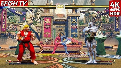 Ken vs Seth (Hardest AI) - Street Fighter V | 4K 60FPS HDR