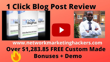 1 Click Blog Post Review   Get $1,283 85 FREE Bonuses + Demo