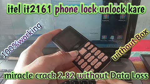 itel it2161 phone lock unlock kare without Data Loss miracle crack 2.82  100%working
