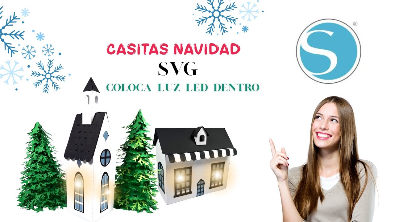 Casitas Navideñas en SVG   | Descarga Plantillas
