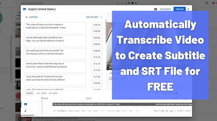 Automatically Transcribe Video to Create Subtitle and SRT File for FREE!