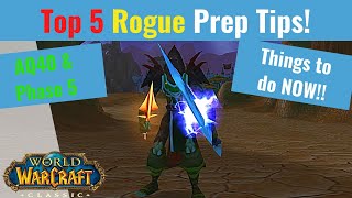 Top 5 Rogue Prep Tips for Phase 5 \& AQ40!! WoW Classic