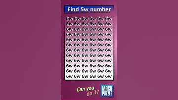 Find 5W where? | Brain Teaser IQ Test #shorts #different #puzzles #opticalillusion #quiz