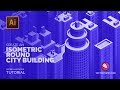 Create an Isometric Round City Building in Adobe Illustrator