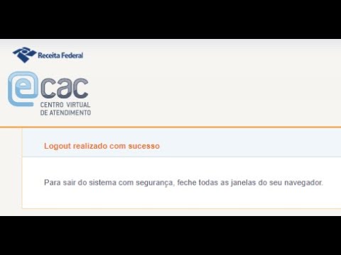 Imposto de Renda 2022: Problema no Login site eCAC RFB após Logout