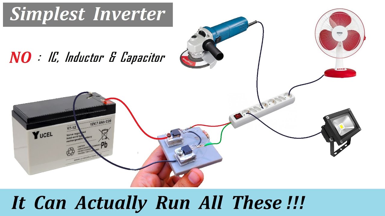 Test - 12v DC to 220v AC Converter inverter - YouTube