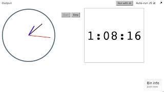 CanJS Widgetry - Digital and Analog Clock with Canvas