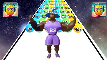 New Satisfying Asmr Gameplay - Muscle Rush - Roof Rails - Number Master - Cube Surfer - Level up bal