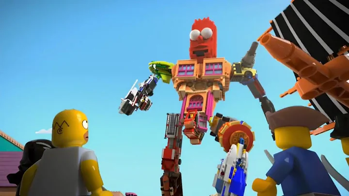 The Simpsons - Bart becomes super Lego Robot