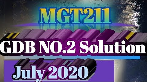 MGT211|| GDB No.2|| Correct Solution||VU||ISI LEARNING||28th July, 2020