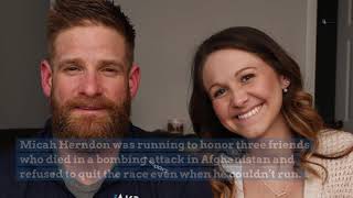 Ohio veteran crawls across the Boston Marathon finish line