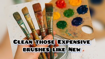 How to clean synthetic paintbrushes and fix those hooked tips