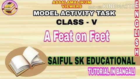 MODEL ACTIVITY TASK . CLASS - V , English . Part 1