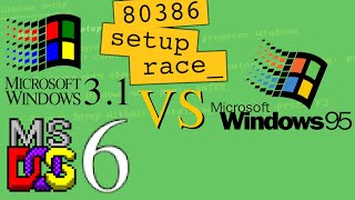 Win 95 vs DOS/Win 3.11: Which one's faster to install on a 386?