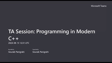 Programming in Modern C++ - Week 3 (NPTEL TA Sessions)