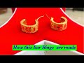 Gold earring making l ear pin l how to make gold juli