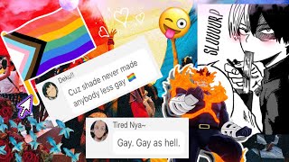 BNHA Texts || “You Need To Calm Down” Lyric Prank || Homophobic Enji! || Pride Month Special! 🏳️‍🌈