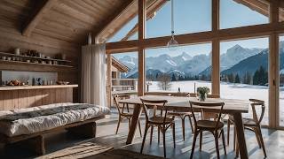 Peaceful Winter Morning Cabin ❄️ Soft Sunlight & Calm Ambience for Relaxation