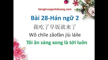Học tiếng Trung theo giáo trình Hán ngữ 2 (bài 28)