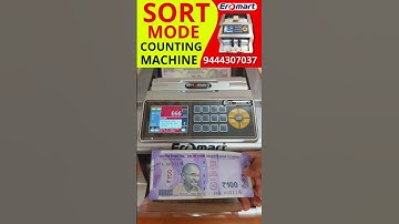 How to Use A Sort Mode in Cash Counting Machine Easily #eromart #shorts #2024