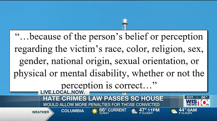 Hate crimes law passes SC House