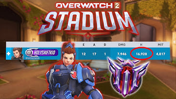 17K HEALS IN 1 ROUND?! BRIGITTE OVERWATCH STADIUM