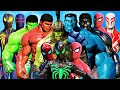 World war hulk  team spiderman vs blue hulk  gladiator hulk  red hulk  grey hulk