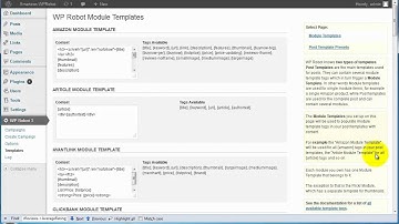 SmartZon Tutorial : WP Robot Settings