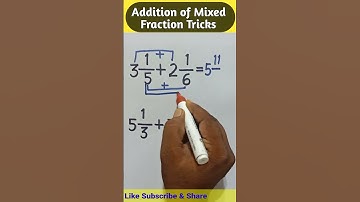 Addition of Mixed fraction Tricks || Sky Struggle Education #short