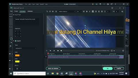 Cara Membuat (Running Text) Teks Berjalan  Seperti di TV | Tutorial Filmora