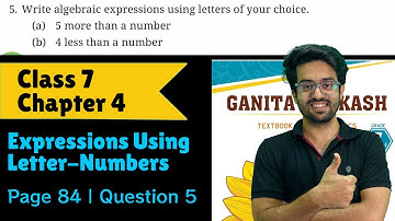 Question 5 | Figure it Out | Page 84 | Class 7 Maths | Chapter 4 | Expressions Using Letter-Numbers