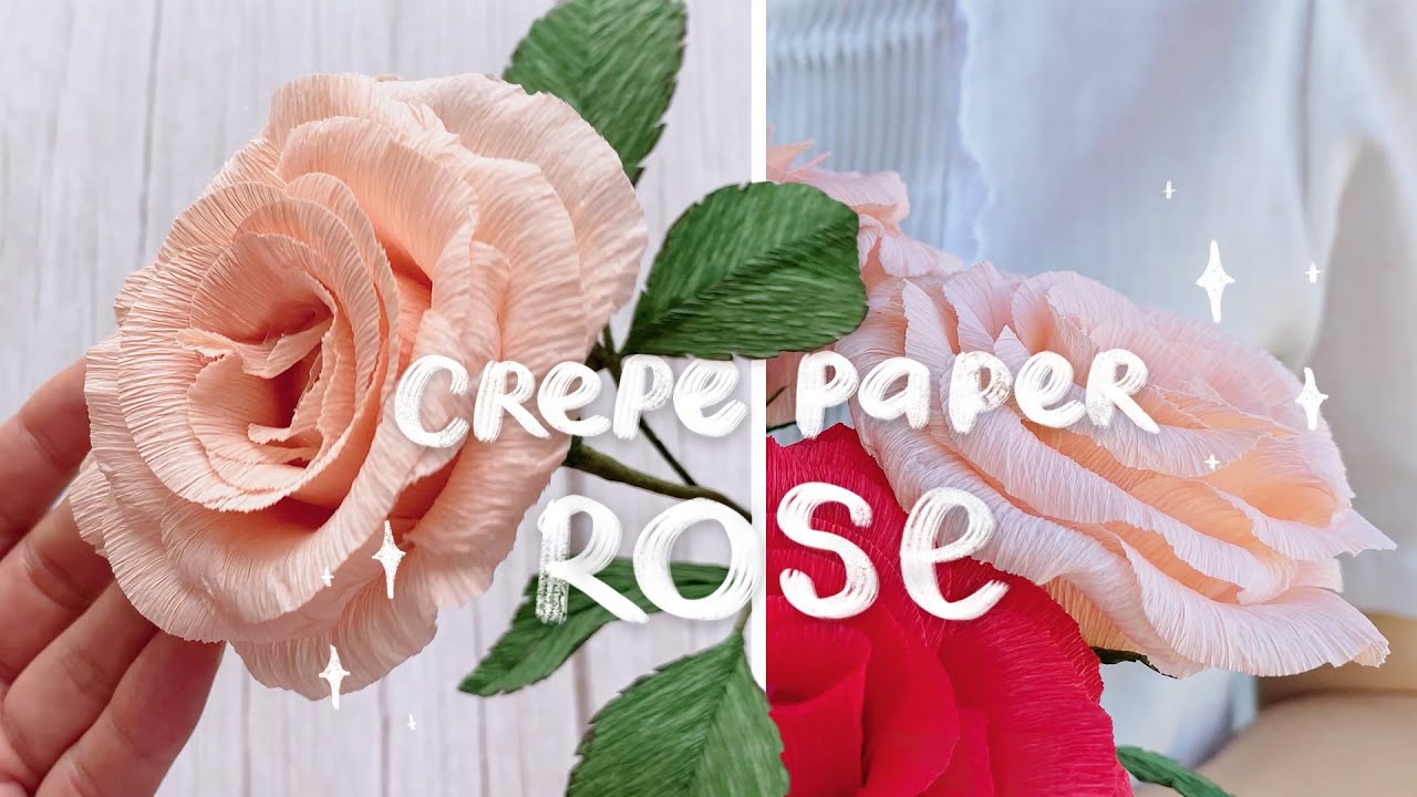 How to make easy and simple paper flower by crepe paper 