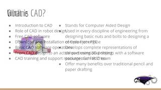 Using CAD to Design Your Robot - Bionic Blackhawks FTC Relic Recovery Kickoff