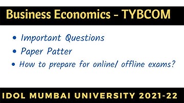 Important questions of business economics TYBCOM | IDOL Mumbai university 2021-22