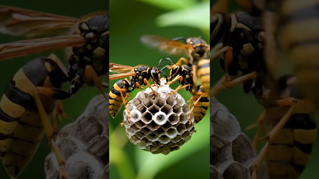  Close Up Of Bee Hive Activity Ultra Realistic 4K HDR Macro